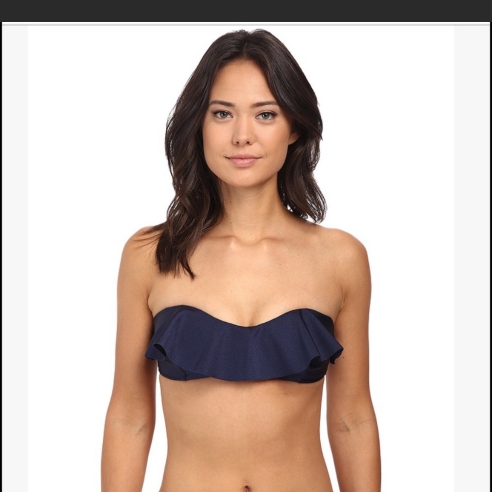 Amuse society bandeau bikini top navy small